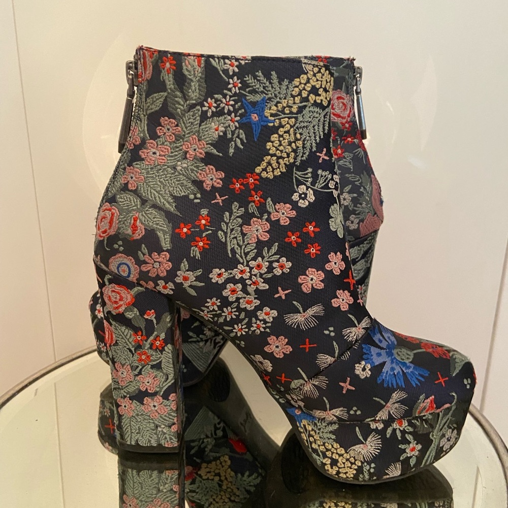 Floral Platform Boots
